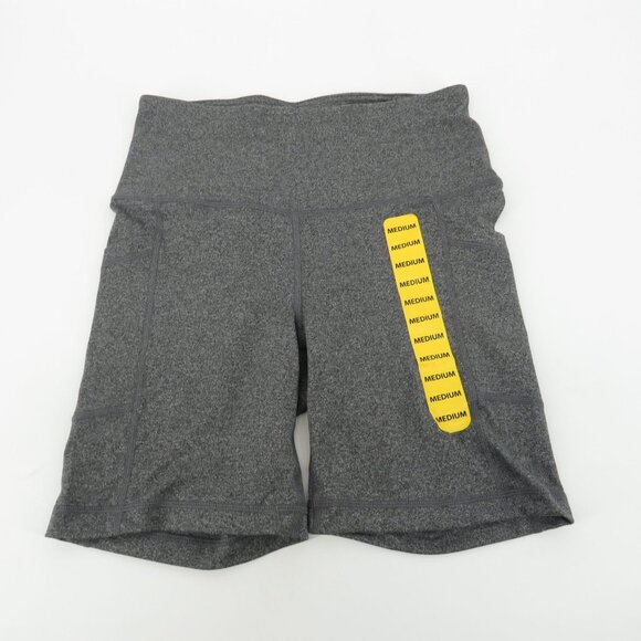Members Mark Women's Everyday High-Rise Gray Bike Shorts Medium NWT - Picture 1 of 4